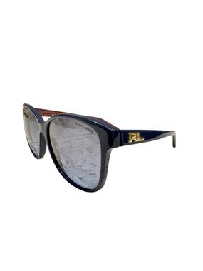 Ralph Lauren Navy Dark Blue and Burgundy Women's Cat-Eye Sunglasses Model 8123